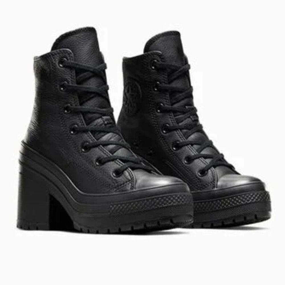 Converse Chuck 70 De Luxe Heel – Black Leather – Women’s Size 8